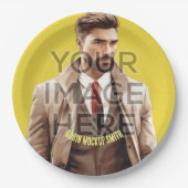 写真の追加パーソナライズされた紙カスタムパーティープレート ペーパープレート (正面)