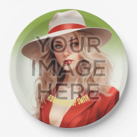 写真の追加パーソナライズされた紙カスタムパーティープレート ペーパープレート (正面)