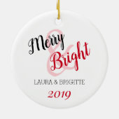 写真の追加パーソナライズされたChristmas写真 セラミックオーナメント (裏面)