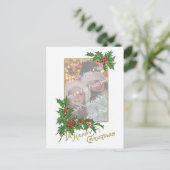 写真の追加ヴィンテージハッピーなクリスマステンプレート シーズンポストカード (スタンド正面)