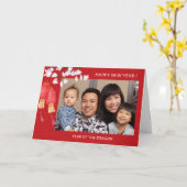 写真の追加中国の新しい辰年2024 カード (黄色い花)