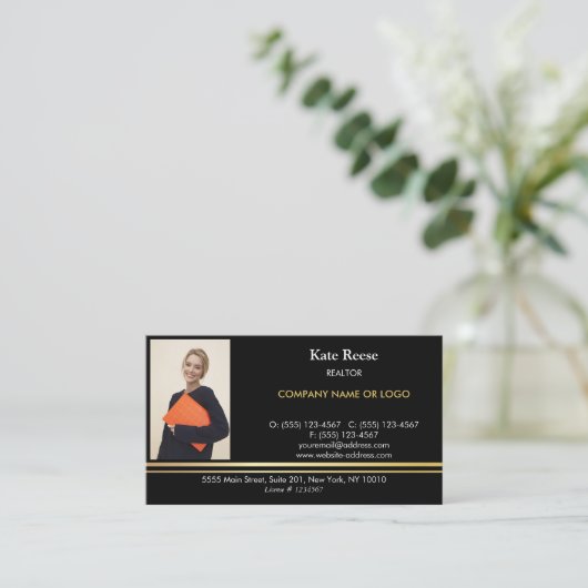 写真の追加実在不動産プロフェッショナル事業 名刺 (スタンド正面)