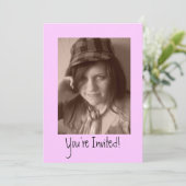 写真の追加招待状誕生日すべての大事な行事 招待状 (スタンド正面)