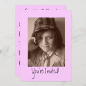 写真の追加招待状誕生日すべての大事な行事 招待状 (正面/裏面)