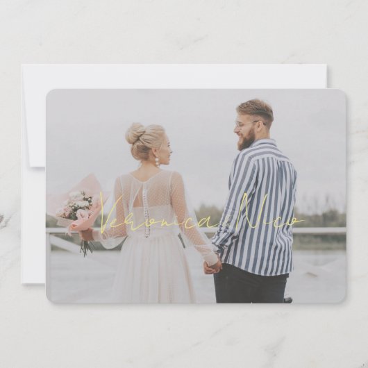 写真の追加結婚式招待状 招待状 (正面)