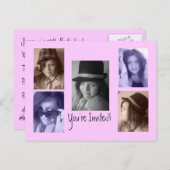 写真の追加誕生日はがき招待状 インビテーションポストカード (正面/裏面)