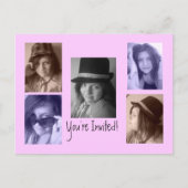 写真の追加誕生日はがき招待状 インビテーションポストカード (正面)