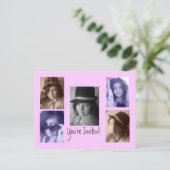 写真の追加誕生日はがき招待状 インビテーションポストカード (スタンド正面)