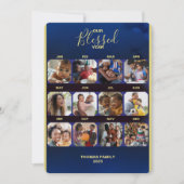 写真の追加賛美年Blue Flat Holiday Card シーズンカード (正面)