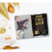 写真の追加2つの岩の誕生日招待状 招待状