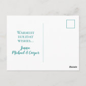 写真の追加 |かわいいクリスマスパターン ポストカード (裏面)