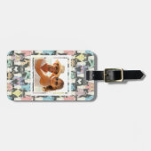 写真の追加|かわいいヒップスター猫の柄 ラゲッジタグ (正面横)