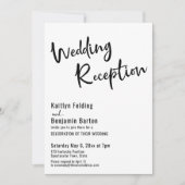 写真の追加、はっきりしたタイポグラフィ結婚披露宴 招待状 (正面)