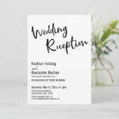 写真の追加、はっきりしたタイポグラフィ結婚披露宴 招待状 (スタンド正面)