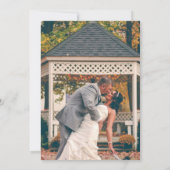 写真の追加、はっきりしたタイポグラフィ結婚披露宴 招待状 (裏面)