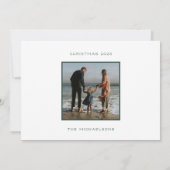 写真の追加 |クリスマスウォーターカラーポインセティアス 招待状 (裏面)