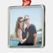 写真の追加、クリスマスパーソナライズされた装飾品 メタルオーナメント (左)
