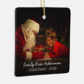 写真の追加 |クリスマスパーソナライズされた。 セラミックオーナメント (右)