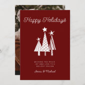 写真の追加 |クリスマスモダンツリー 招待状 (正面/裏面)