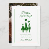 写真の追加 |クリスマスモダンツリー 招待状 (正面/裏面)