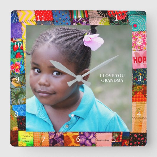 写真の追加* スクエア壁時計 (正面)