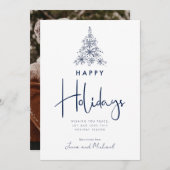 写真の追加 |スノーフレーク・ツリー 招待状 (正面/裏面)