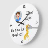 写真の追加: 「スパゲッティの時間」 ラージ壁時計 (傾斜)