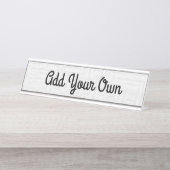 写真の追加/デザイン – 名前プレート デスクネームプレート (正面)