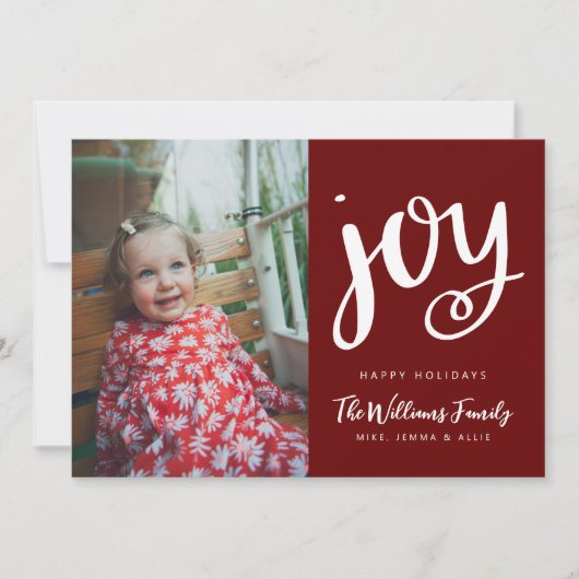 写真の追加 |ハッピーホリデーJOY 招待状 (正面)
