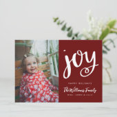 写真の追加 |ハッピーホリデーJOY 招待状 (スタンド正面)