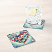 写真の追加 |フローラハートフレーム スクエアペーパーコースター (インサイチュ)