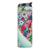 写真の追加 |フローラハートフレーム タンブラー (回転左)