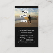 写真の追加 |ブラックシンプルプロフェッショナル 名刺 (正面)