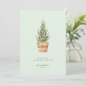 写真の追加 |メリークリスマスウォーターカラーツリー 招待状 (スタンド正面)