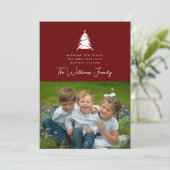 写真の追加 |メリークリスマスホリデーツリー 招待状 (スタンド正面)