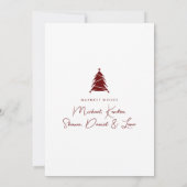 写真の追加 |メリークリスマスホリデーツリー 招待状 (裏面)