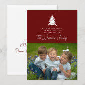 写真の追加 |メリークリスマスホリデーツリー 招待状 (正面/裏面)