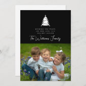 写真の追加 |メリークリスマスホリデーツリー 招待状 (正面/裏面)