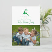 写真の追加 |メリークリスマス・ホリデー・トナカイ 招待状 (スタンド正面)