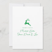 写真の追加 |メリークリスマス・ホリデー・トナカイ 招待状 (裏面)