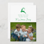 写真の追加 |メリークリスマス・ホリデー・トナカイ 招待状 (正面/裏面)