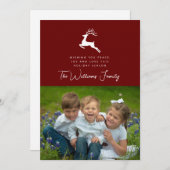 写真の追加 |メリークリスマス・ホリデー・トナカイ 招待状 (正面/裏面)