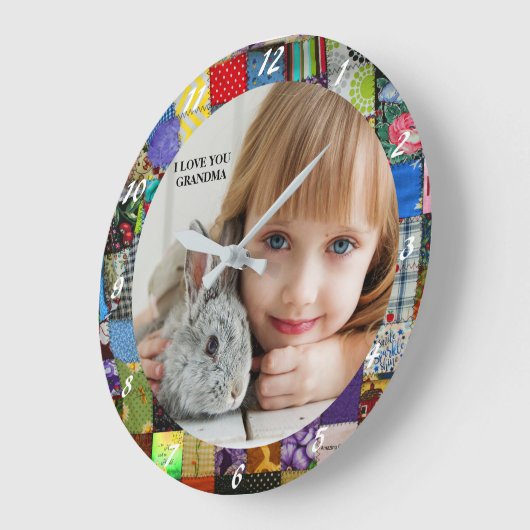 写真の追加 ラージ壁時計 (傾斜)