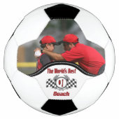 写真の追加 – 世界最高のコーチ – ナンバーワン サッカーボール (正面)