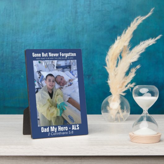 写真の追加/文字- Tabletop with Easel フォトプラーク (側面)