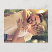 写真の追加|水彩緑と金ゴールド結婚ズ インビテーションポストカード (裏面)