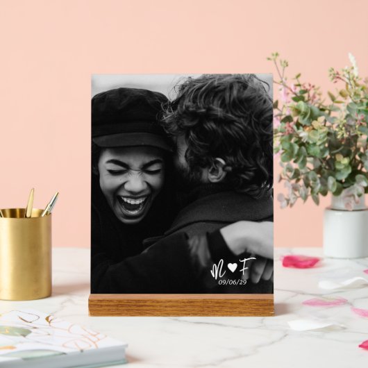 写真の追加 |無料文字カスタム アクリルサイン (ウェディング)