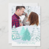 写真の追加 – 色の変更クリスマスツリー 招待状 (正面)