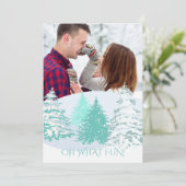 写真の追加 – 色の変更クリスマスツリー 招待状 (スタンド正面)