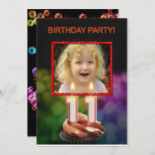 写真の追加, 11th Birthday Party Invitation 招待状 (正面/裏面)